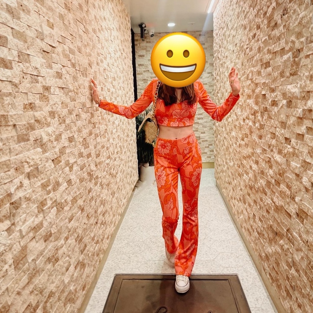 Zara Pink and Orange Floral 2 piece set